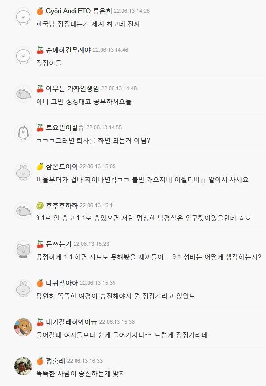 “남경 日15시간 일할 때 여경은 승진공부”