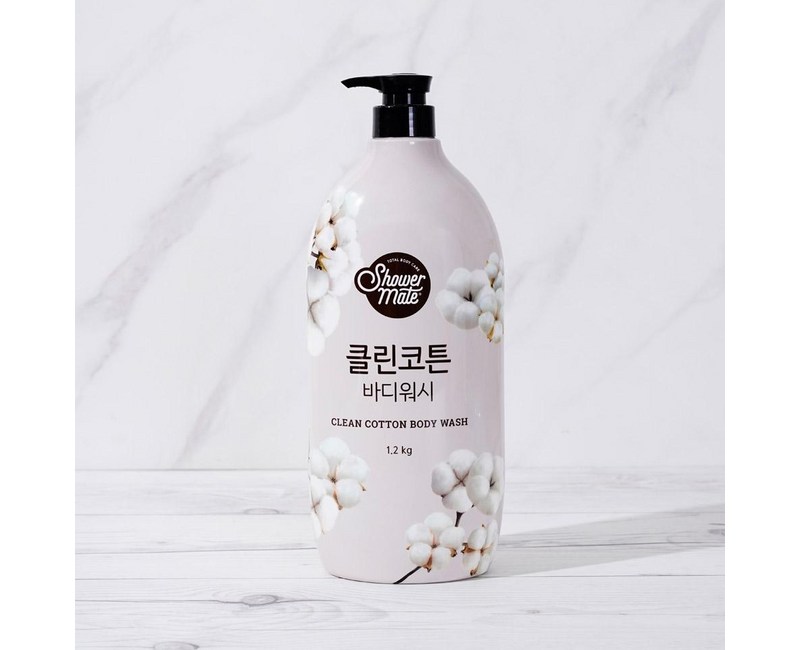 [메가마트]애경 샤워메이트 클린코튼 바디워시 1200ml, 1.2kg, 1개