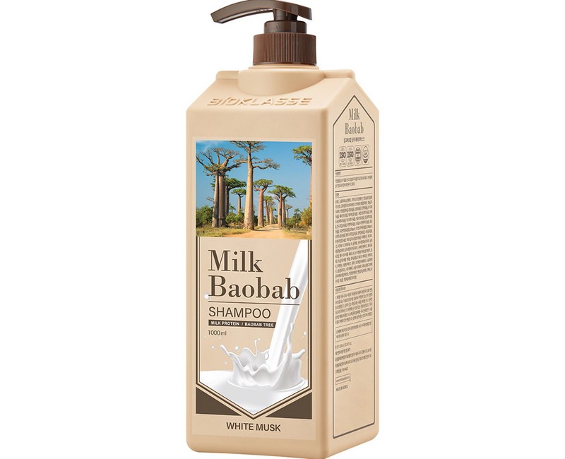 밀크바오밥 대용량 우유단백질 손상모 샴푸 화이트머스크향, 1000ml, 1개