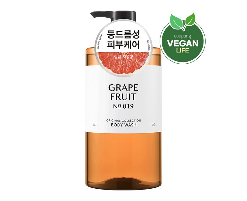 해피바스 오리지널컬렉션 등드름 약산성 자몽 바디워시, 910g, 1개