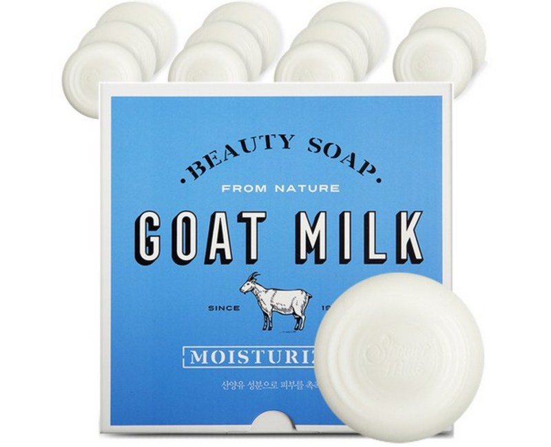 샤워메이트 산양유 비누 화이트, 90g, 12개