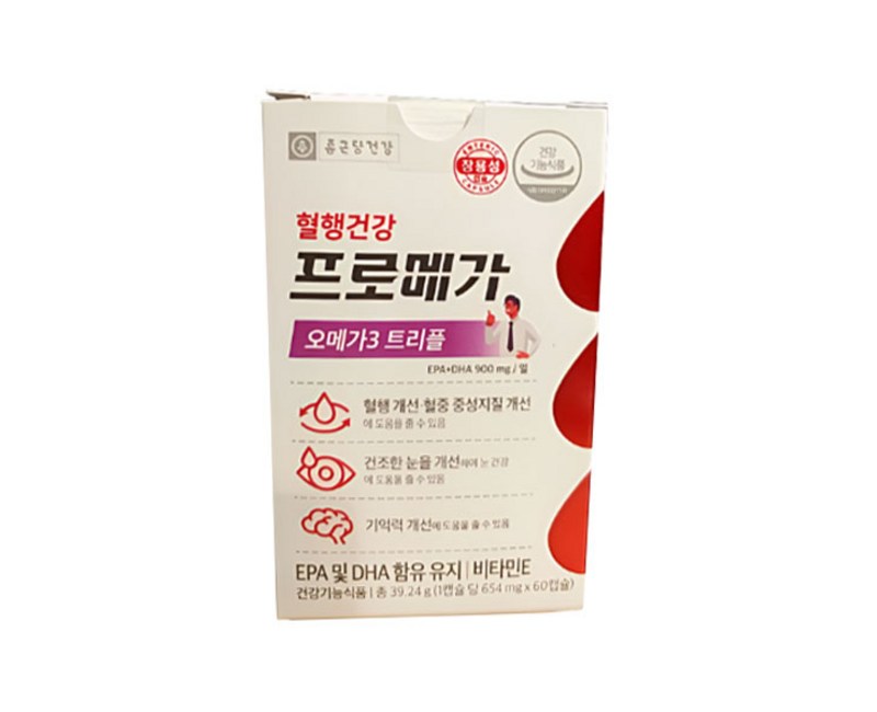종근당건강 프로메가 오메가3 트리플 장용성, 60정, 2개