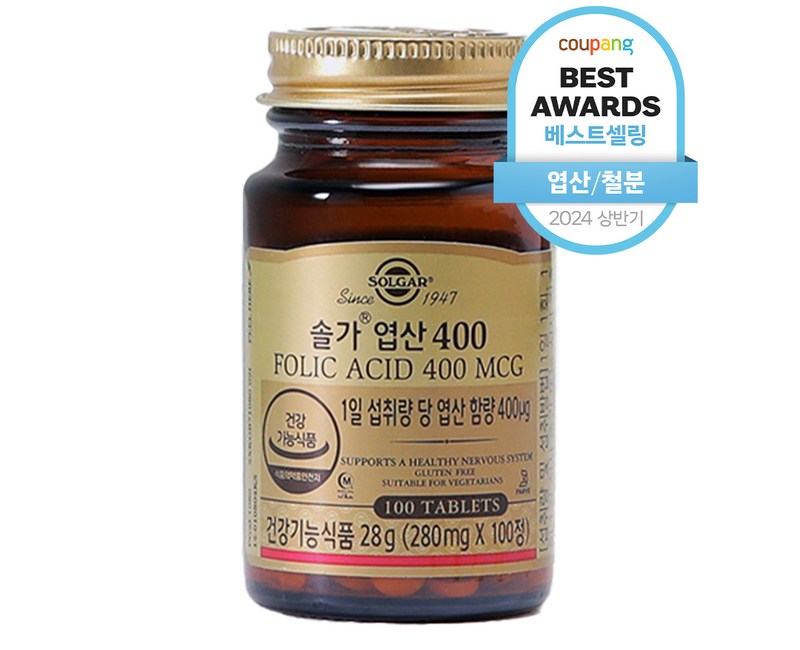 솔가 엽산 400, 100정, 1개
