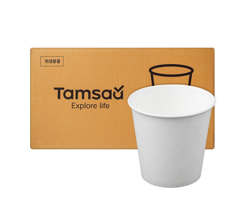 탐사 무인쇄 종이컵 180ml, 1000개입