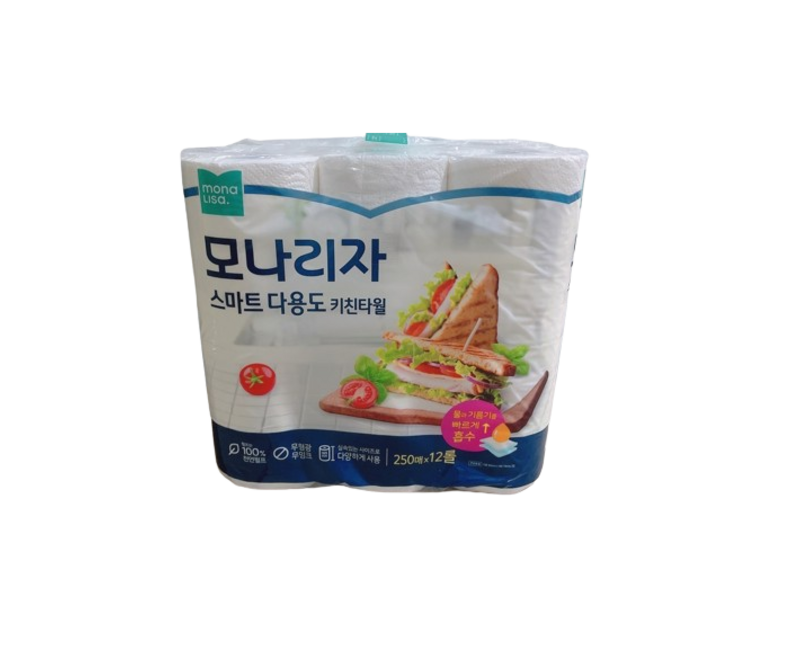 모나리자 스마트 다용도 키친타올 250매, 12개