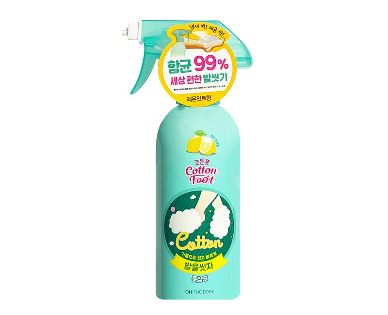온더바디 발을씻자 코튼 풋샴푸 프레쉬레몬민트향, 1개입, 2개