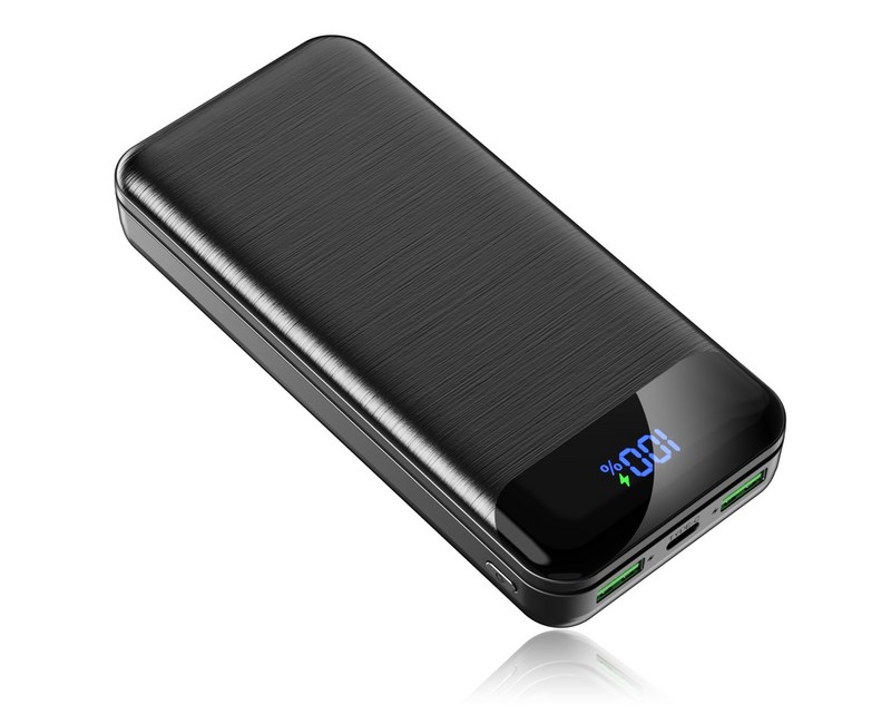 KLIFE 고속충전 대용량 보조배터리 20000mAh PD 22.5W QC3.0 잔량표시, 블랙, PD-Q2
