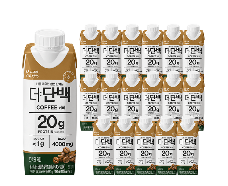빙그레 더단백 드링크 커피 18p, 250ml, 18개