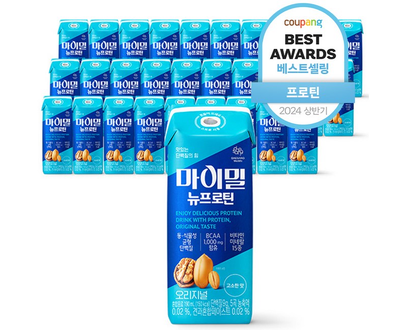 대상웰라이프 마이밀 뉴프로틴 오리지널, 190ml, 30개