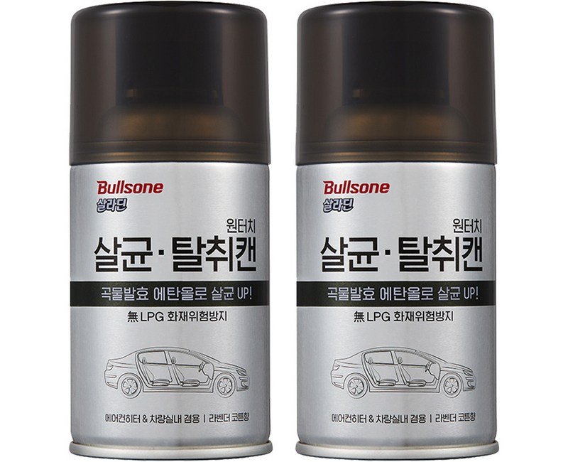 불스원 살라딘 원터치 살균 탈취캔, 1개입, 2개