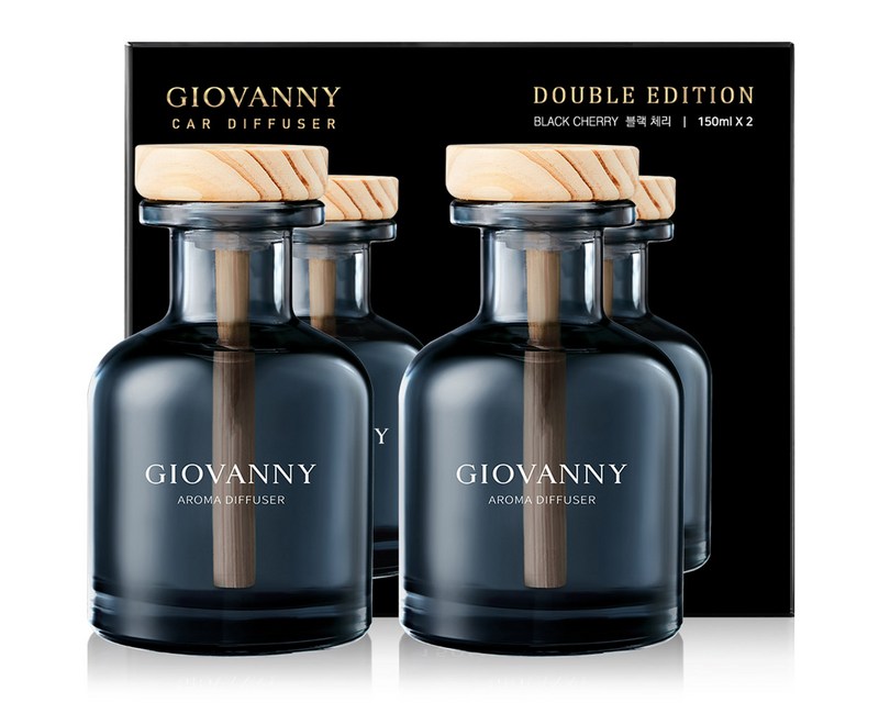 GIOVANNY 차량용 디퓨저 150ml 세트, 아쿠아샤워, 2개