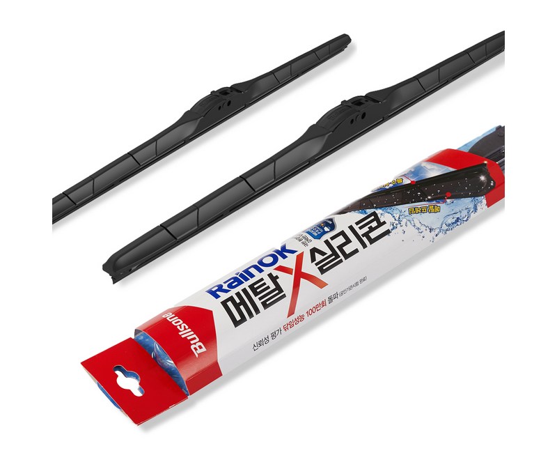 불스원 RainOK 메탈 실리콘 와이퍼 운전석 + 조수석 세트, 1세트