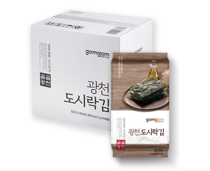 곰곰 광천 도시락김, 5g, 64개