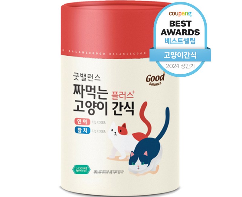 굿밸런스 짜먹는 고양이 간식 플러스, 참치 30p + 연어 30p, 1세트