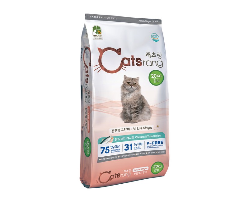 캐츠랑 NEW 전연령 올라이프 고양이 건식사료, 닭 + 참치, 5kg, 1개