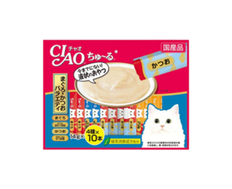이나바 챠오 츄르 고양이 간식, 가다랑어 버라이어티, 560g, 1개