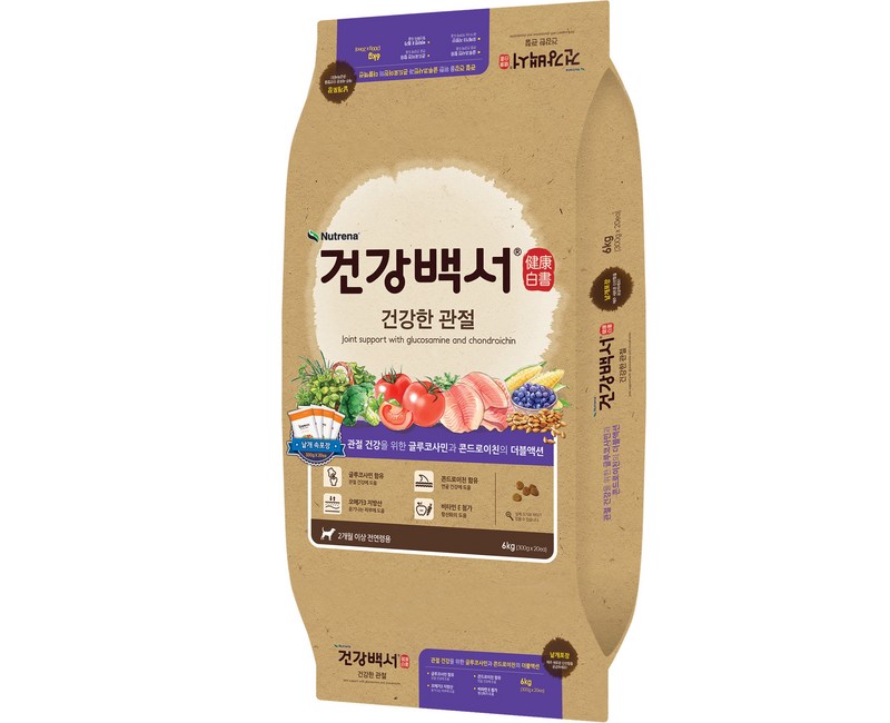 강아지 건강백서 건강한관절 사료, 6kg, 1개