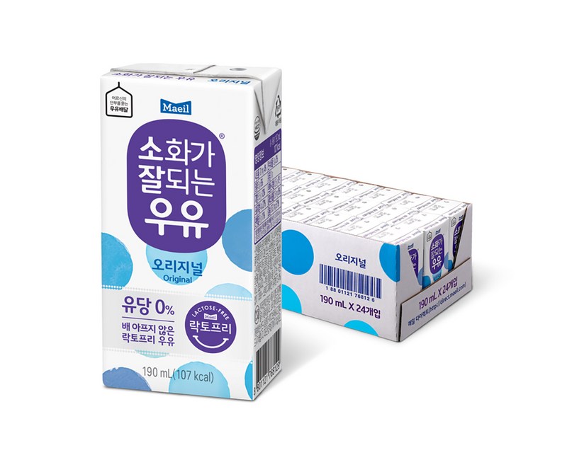 매일 소화가 잘되는 우유, 190ml, 24개