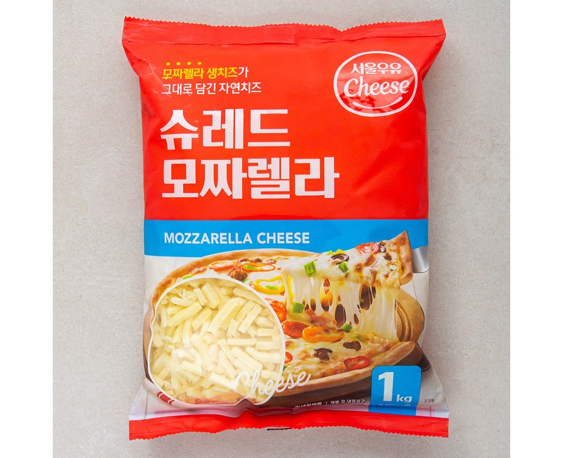서울우유 슈레드 모짜렐라 치즈, 1kg, 1개