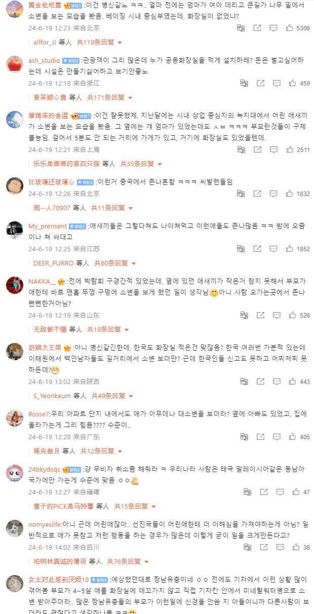 제주도 길거리에서 똥싼 중국인사건.. 몇몇 중국인 반응