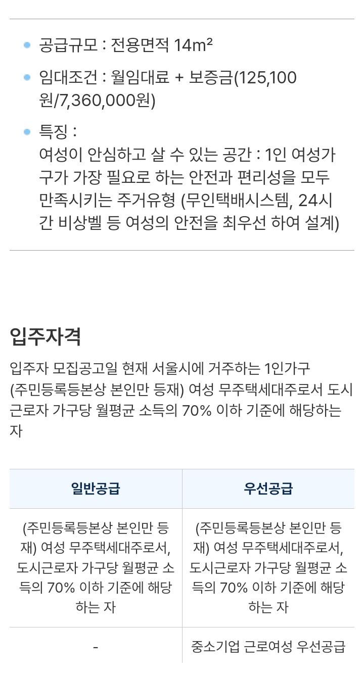 비혼 여성 1인가구 주거지원 ON