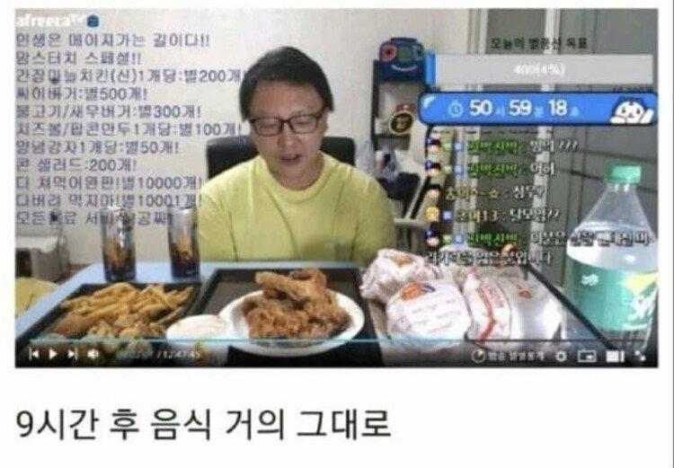 시청자가 후원해야 먹는 먹방 BJ의 최후