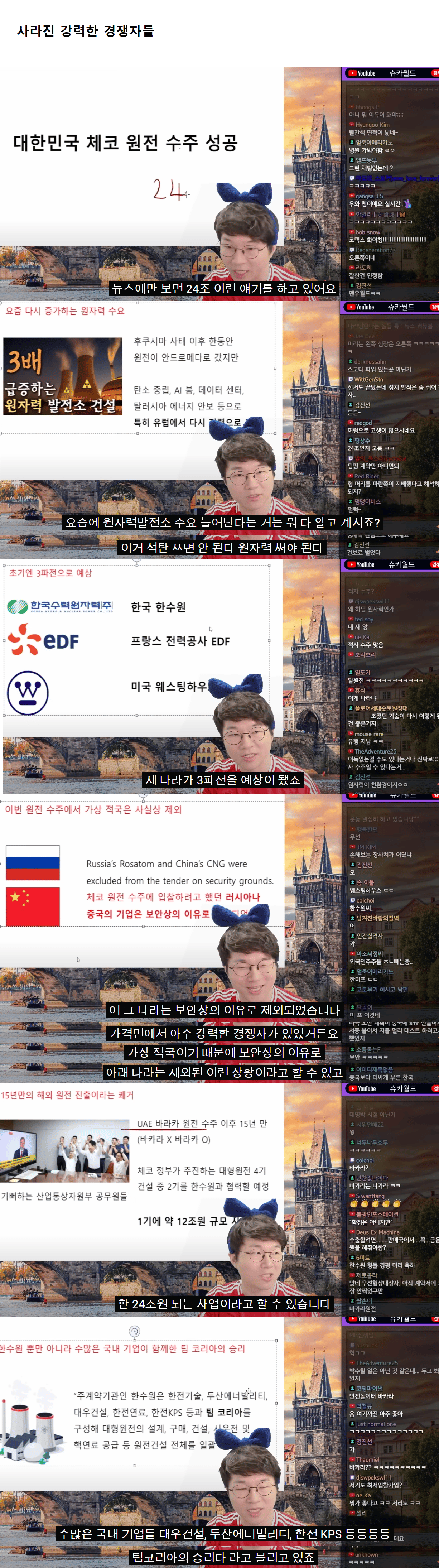 슈카월드) 체코 원전 24조 수주 이유.