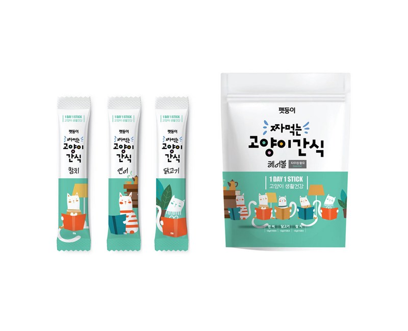 펫둥이 짜먹는 고양이 간식 3가지맛 30P, 참치, 연어, 닭고기, 360g, 1개