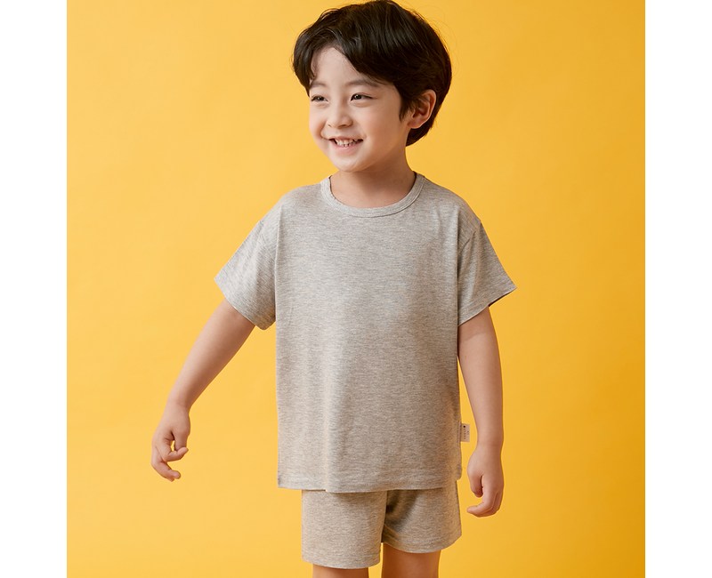 바오밥나무 아동용 찰랑 인견스판 5부 상하의 세트