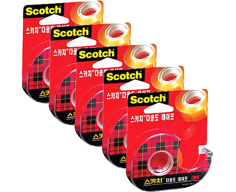 스카치 3M 다용도 셀로판테이프 디스펜서 581 18 mm x 15 m, 5개
