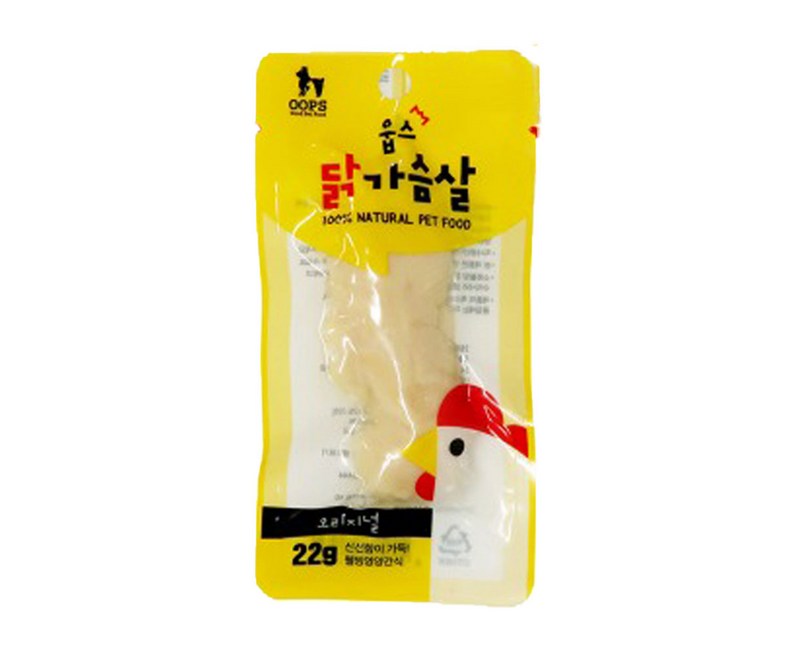 웁스 오리지날 반려동물 간식 닭 22g, 닭가슴살, 30개