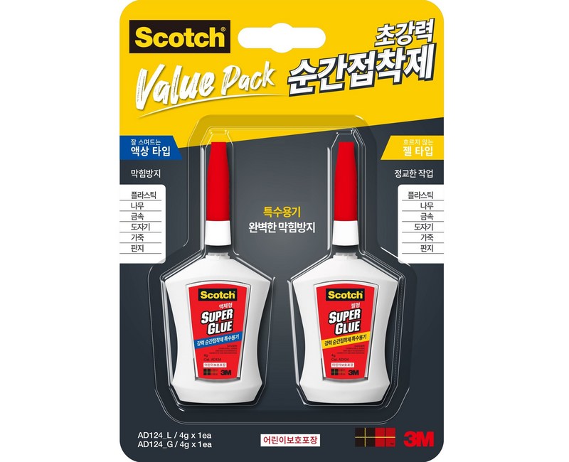 3M 스카치 접착제 멀티팩 액상형 + 젤형, 1개