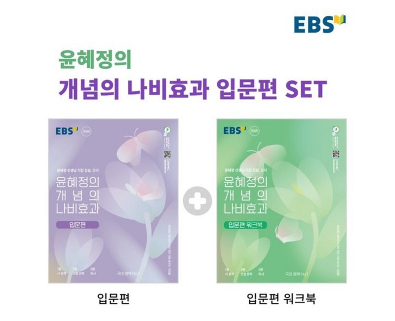 윤혜정의 개념의 나비효과 입문편 + 입문편 워크북 2종 세트, 국어영역, EBS