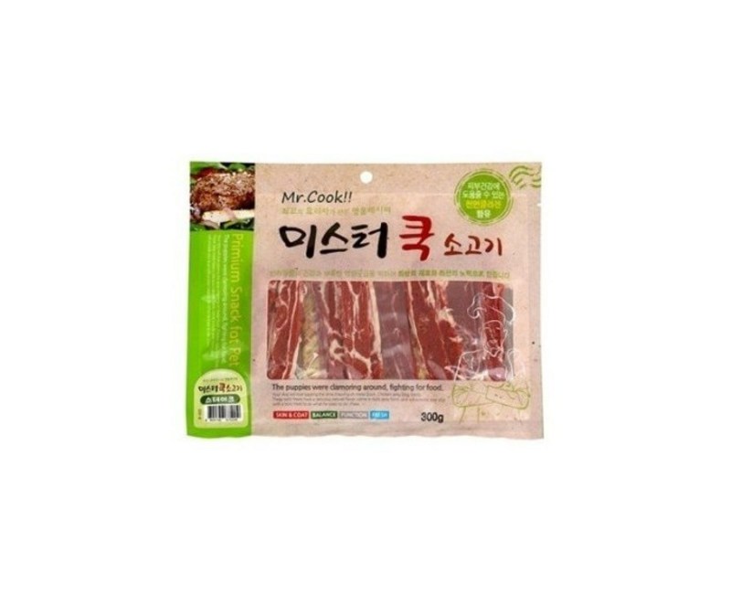 미스터쿡 강아지 간식 스테이크, 소고기, 300g, 5개