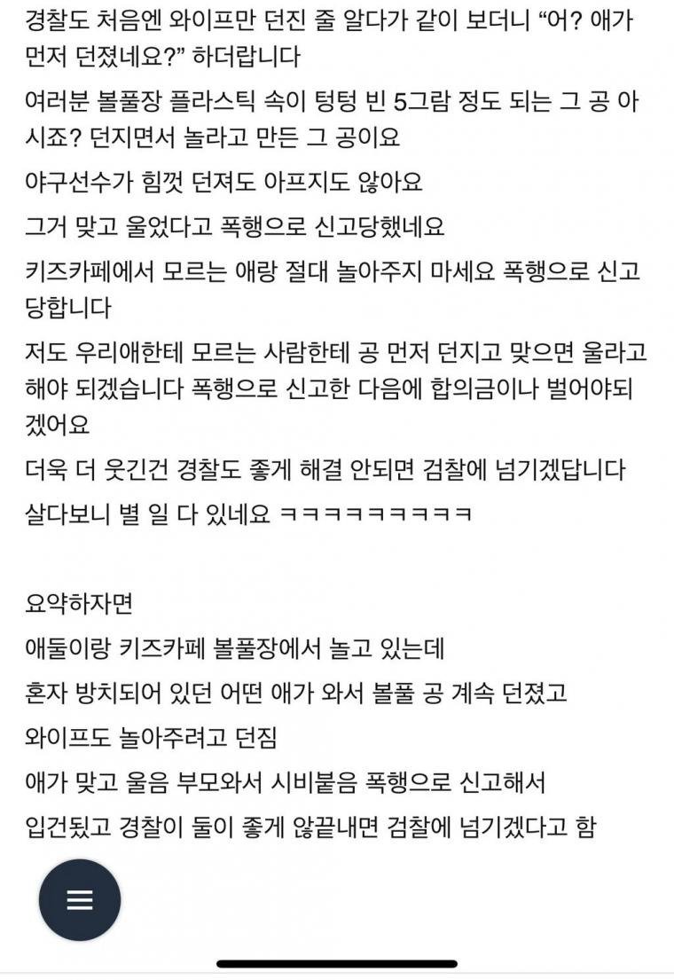 여러분 절대 모르는 아이랑 놀아주지 마세요 폭행으로 고소 당합니다.
