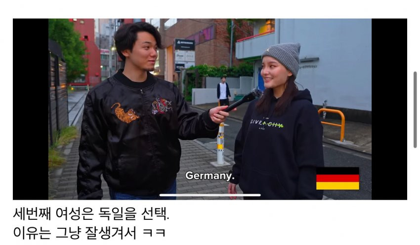일본여자들이 생각하는 잘생긴나라