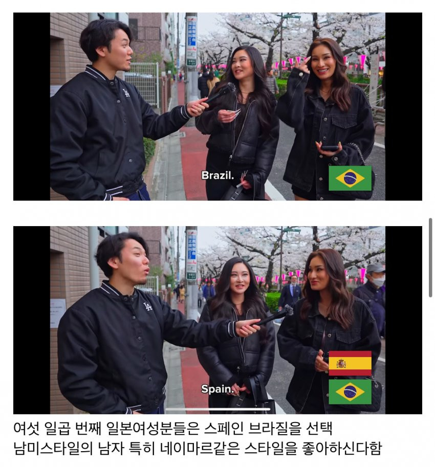 일본여자들이 생각하는 잘생긴나라