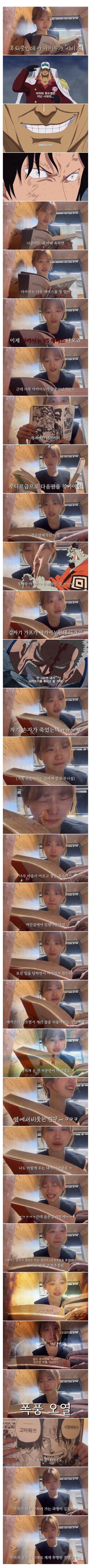 에이스 죽음에 오열하는 원피스 뉴비