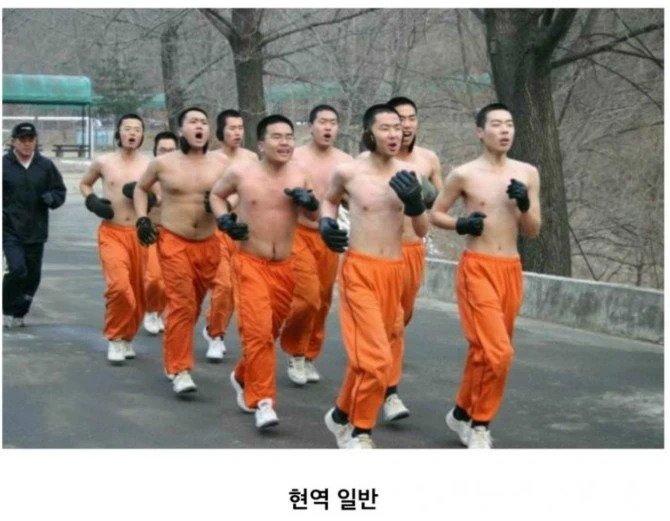 병역별 몸매 차이.