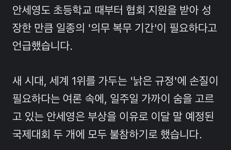 배드민턴협회 “안세영, 협회 지원받아 성장한 만큼 일종의 ‘의무복무기간’ 필요"