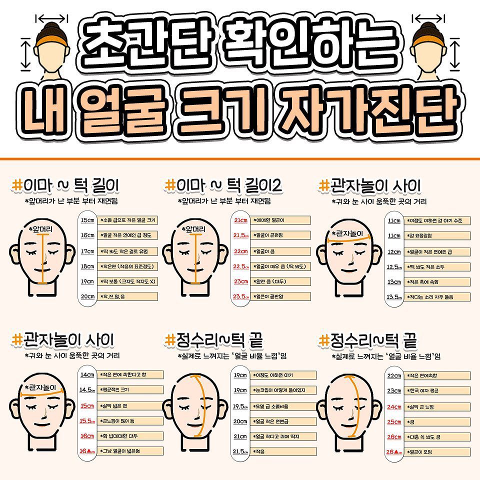 얼굴 크기 자가진단