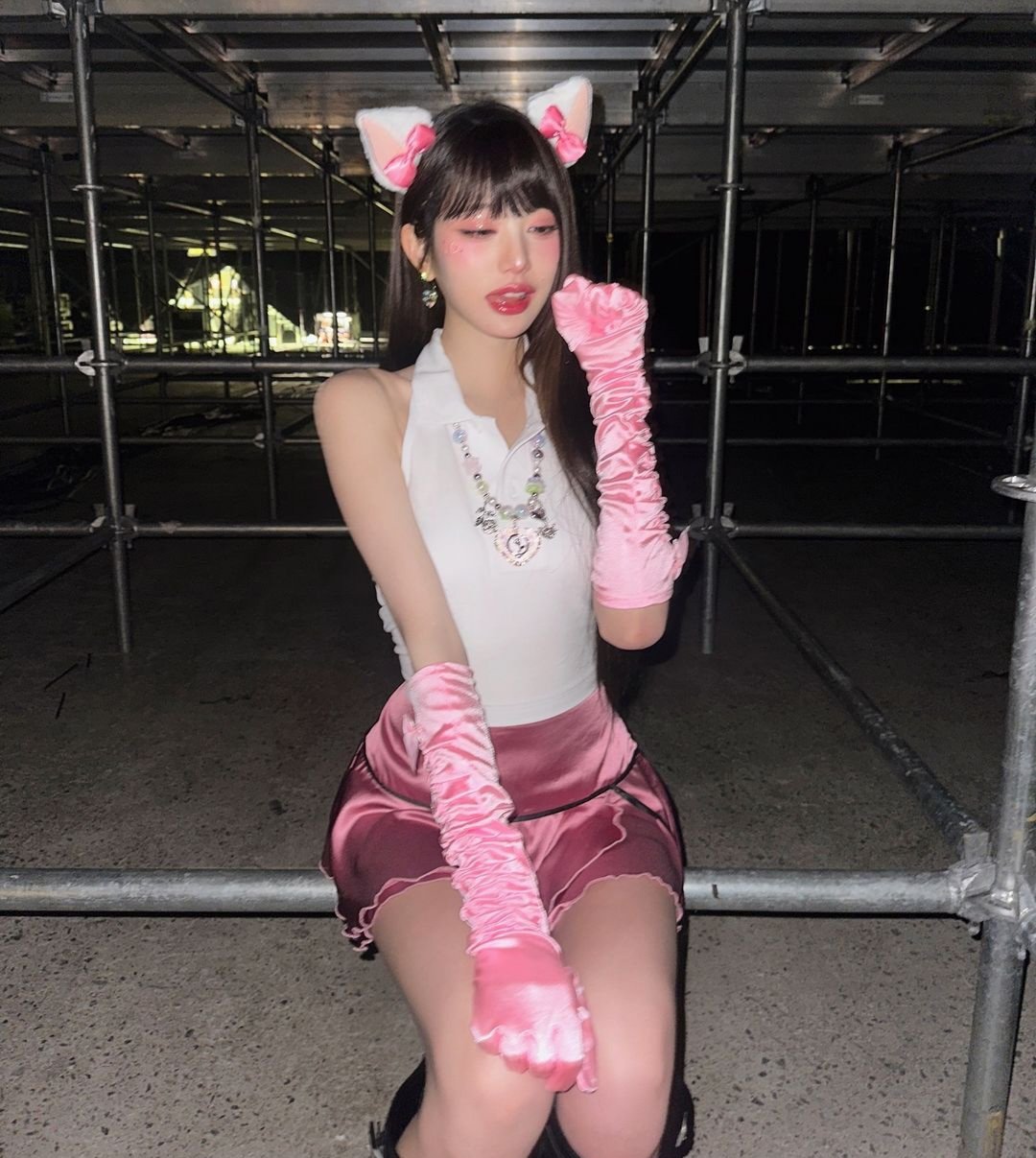 고양이 코스프레한 장원영 ㄷㄷ