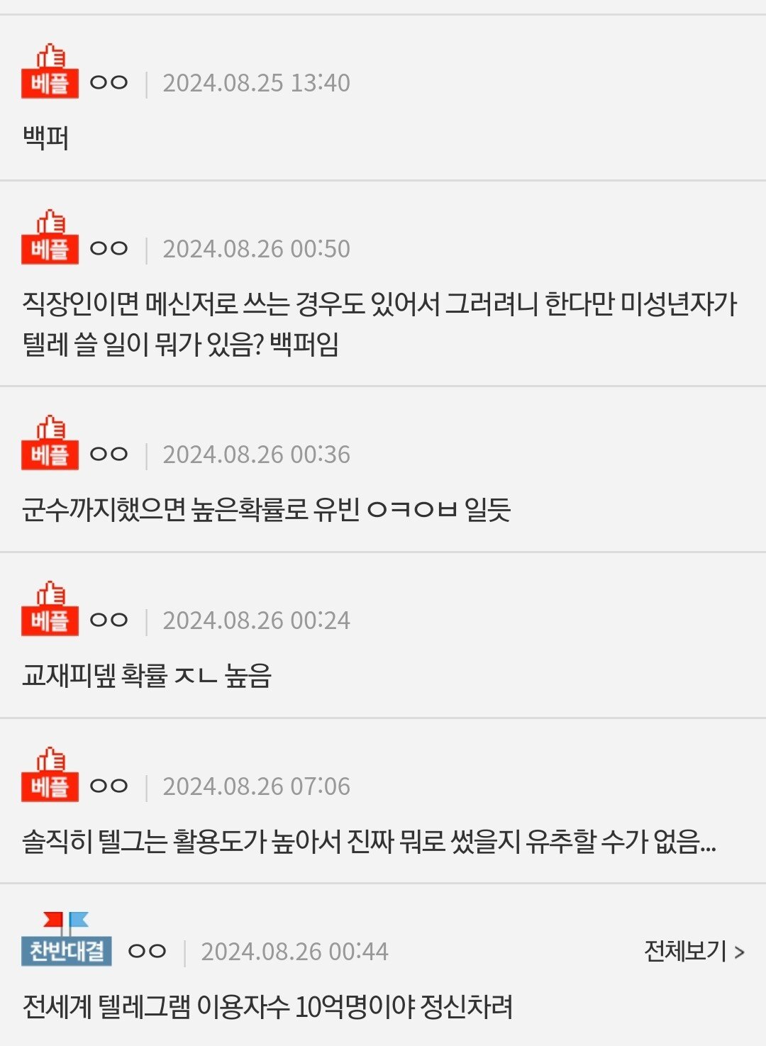 남자친구 폰에 텔레그램 깔려있어서 수상하다는 정신병자년
