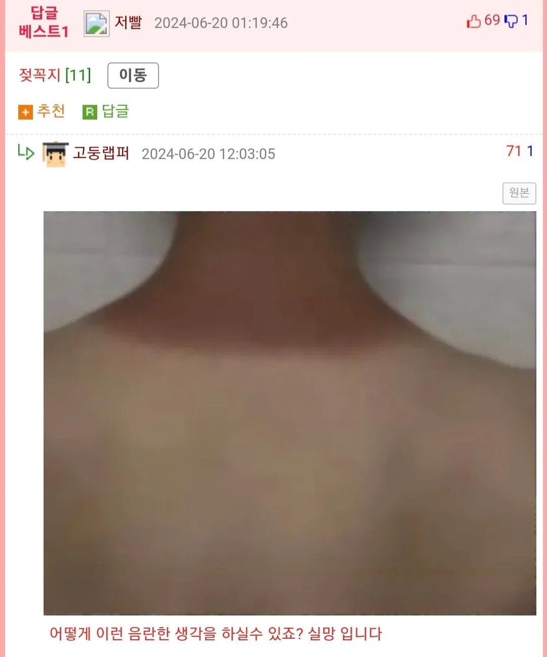 ㅇㅎ)젖꼭지가 된 디시인