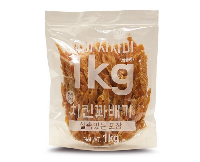 테비사사미 치킨꽈배기 1kg 강아지 간식 대용량 1kg, 1000g