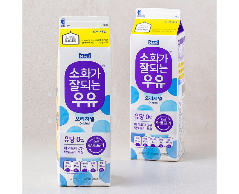 매일우유 소화가 잘되는 우유, 930ml, 2개