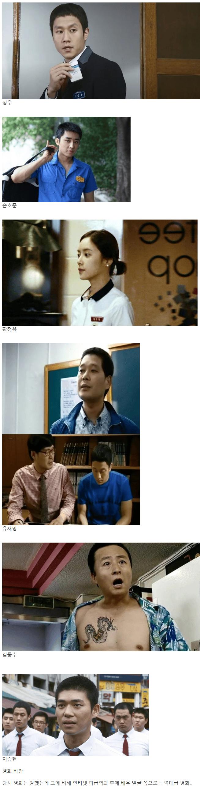 당시 쫄딱 망한 한국 영화가 발굴한 배우들