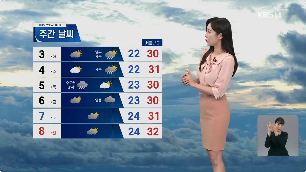 [날씨] 차츰 비 늦더위 더 꺾여