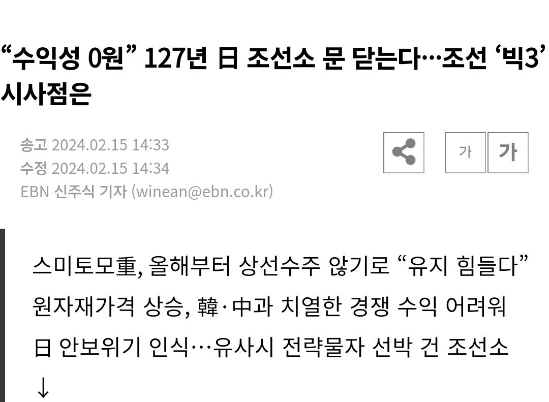 2024년 전세계 조선업 근황...