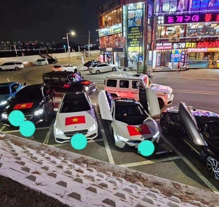 한국에서 외제차 과시하는 베트남 갱단 ㄷㄷ